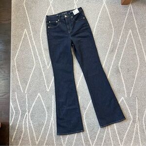 J. Crew Dark Wash High Rise Bootcut Super Stretch Jeans NWT